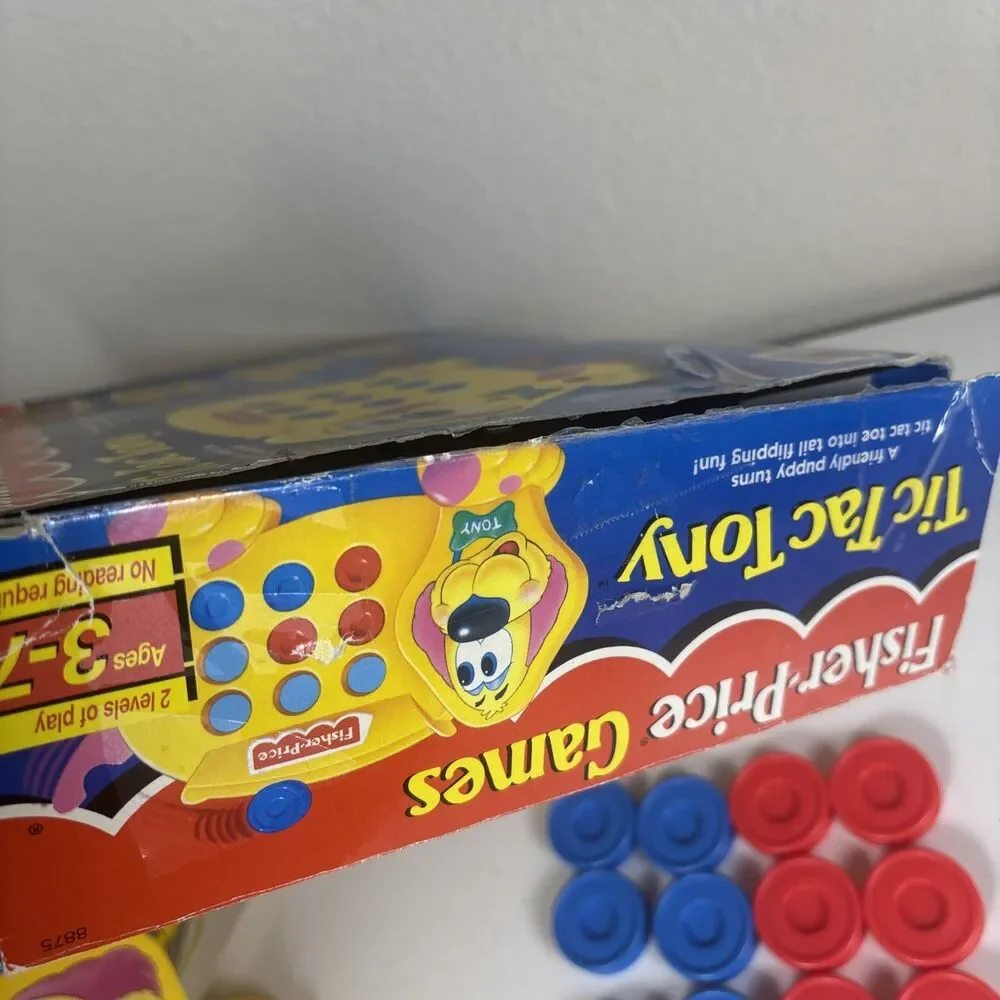 Vintage 1994 Tic Tac Tony Fisher Price Games Preschool Complete 12 Tokens